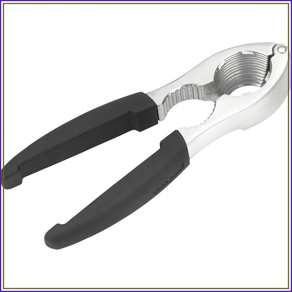 Heavy-Duty Lobster & Nut Cracker, Black - Ergonomic Shell Cracker for Seafood and Nuts