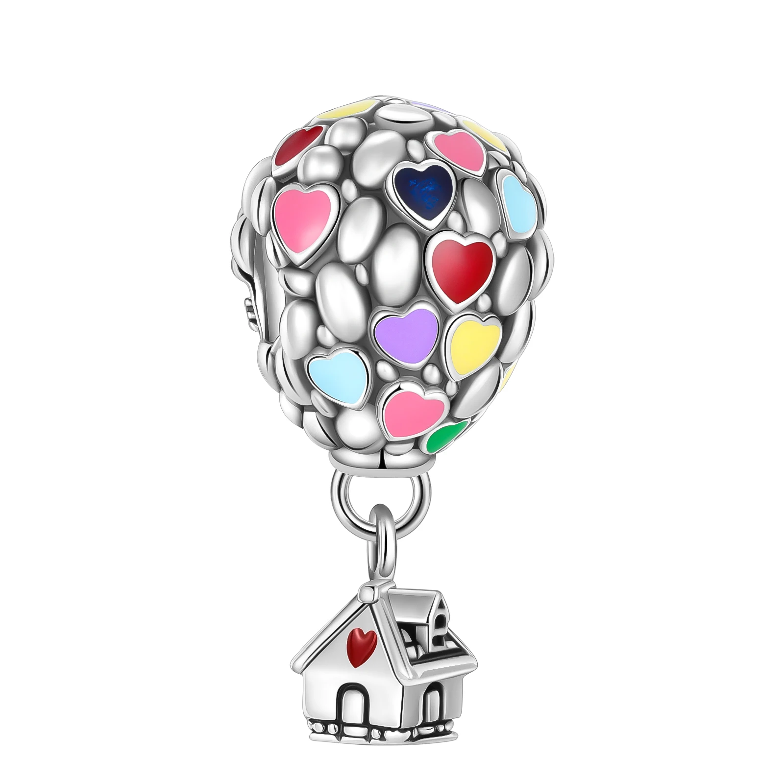 

925 sterling silver color love hot air balloon boutique fit pandora original bracelet charm beads necklace Diy female jewelry