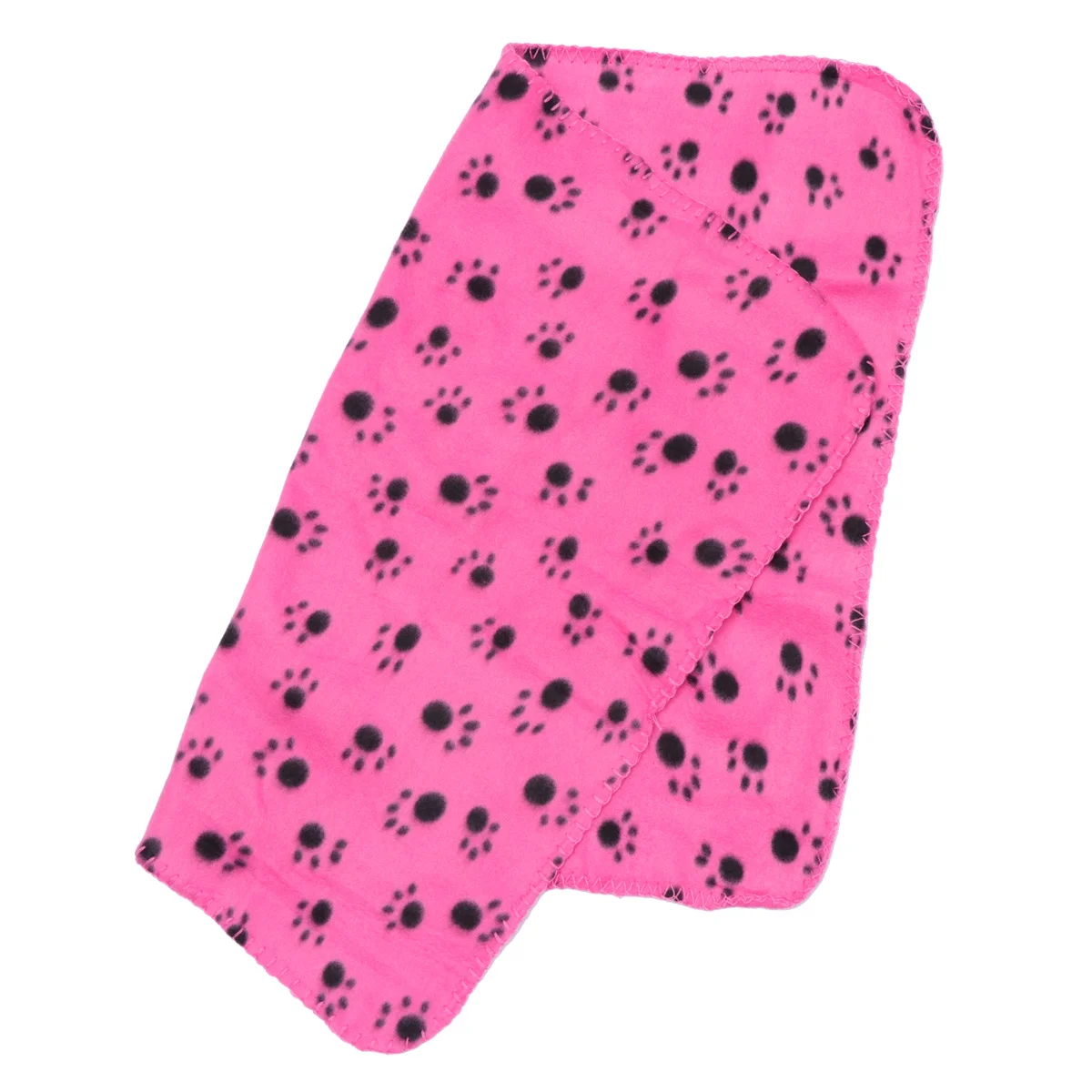 Koc dla zwierząt dwustronny polar wysokiej jakości miękki ciepły dla psa kota zwierząt z nadrukiem łap różowo-czerwony idealny na łóżko sofę 60x70cm
