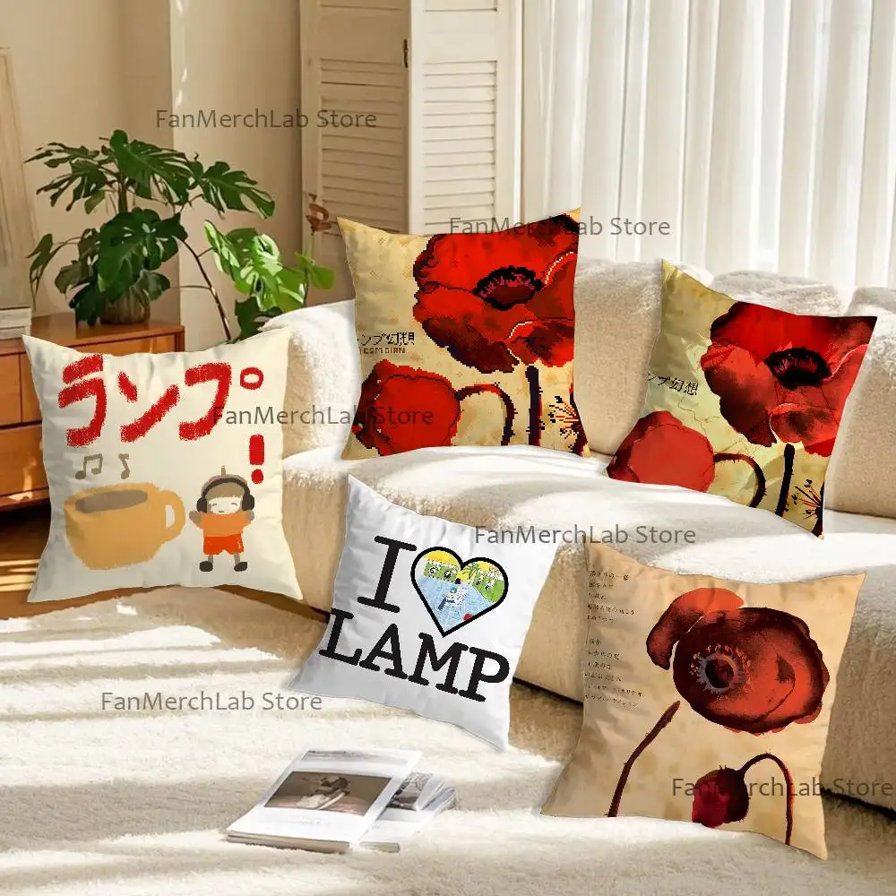 

Band L-Lamp S Pillow Case Plush Fabric Soft Pillowcase Double Sided Print Sofa Cushion Cover Throw