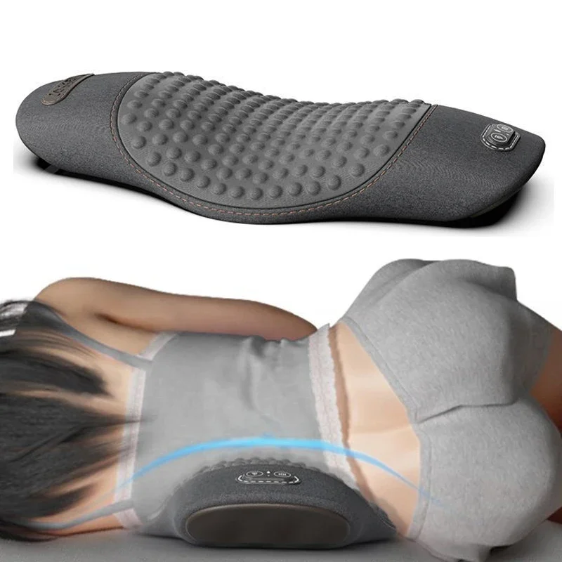 Multifunctional Electric Heating Massage Lumbar Pillow Waist Protcetion Relax Cushion Ergonomically Designed Waist Support Pad