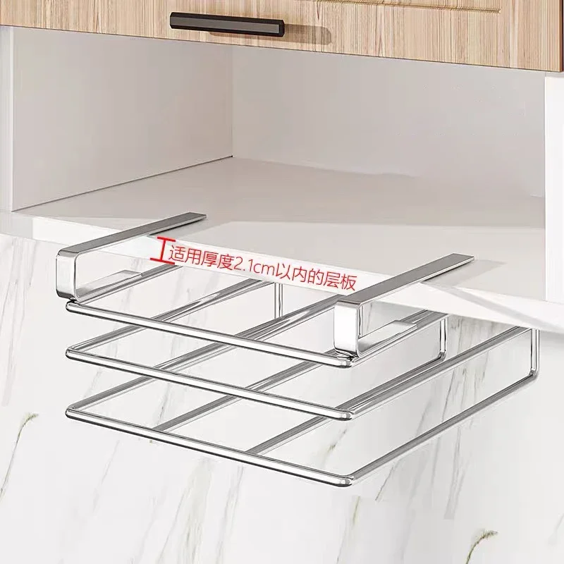 Soporte organizador para tabla de cortar debajo del gabinete, tabla de cortar colgante para cocina, tapa para olla, estante de almacenamiento de utensilios de cocina de acero inoxidable