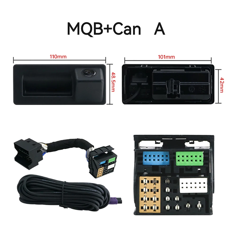for VW Trajectory Camera for MQB 2018-2026 with Rearview Camera 12V Plug & Play 145° Angle Car Accessories