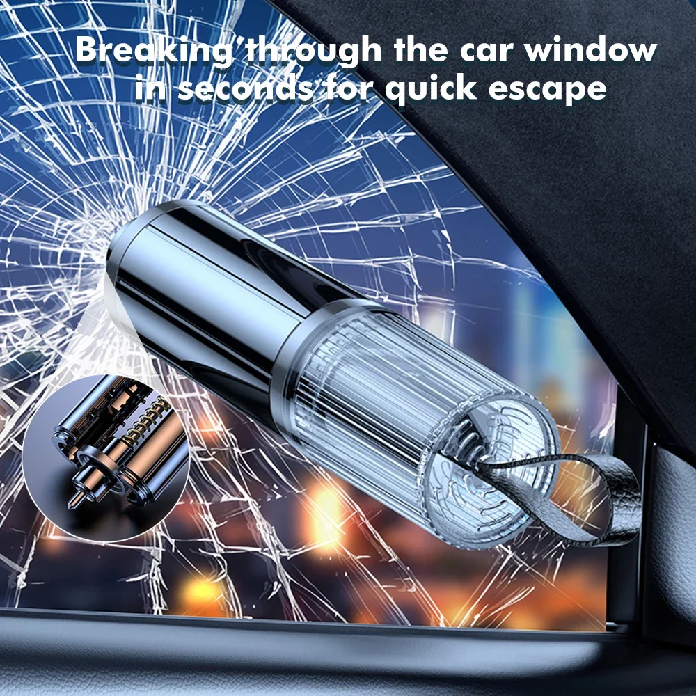 Car Safety Hammer Auto Emergency Glass Window Breaker Portable Seat Belt Cutter Steel Car Life-Saving Emergency Escape Hammer