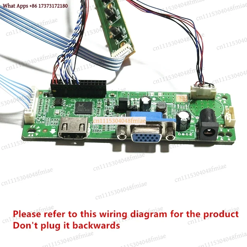 LCD Screen Controller Board for LP156WH3 LP156WH4 LP156WH9 DIY Kit 40-Pin LVDS 1366x768 15.6 Inch HDMI VGA