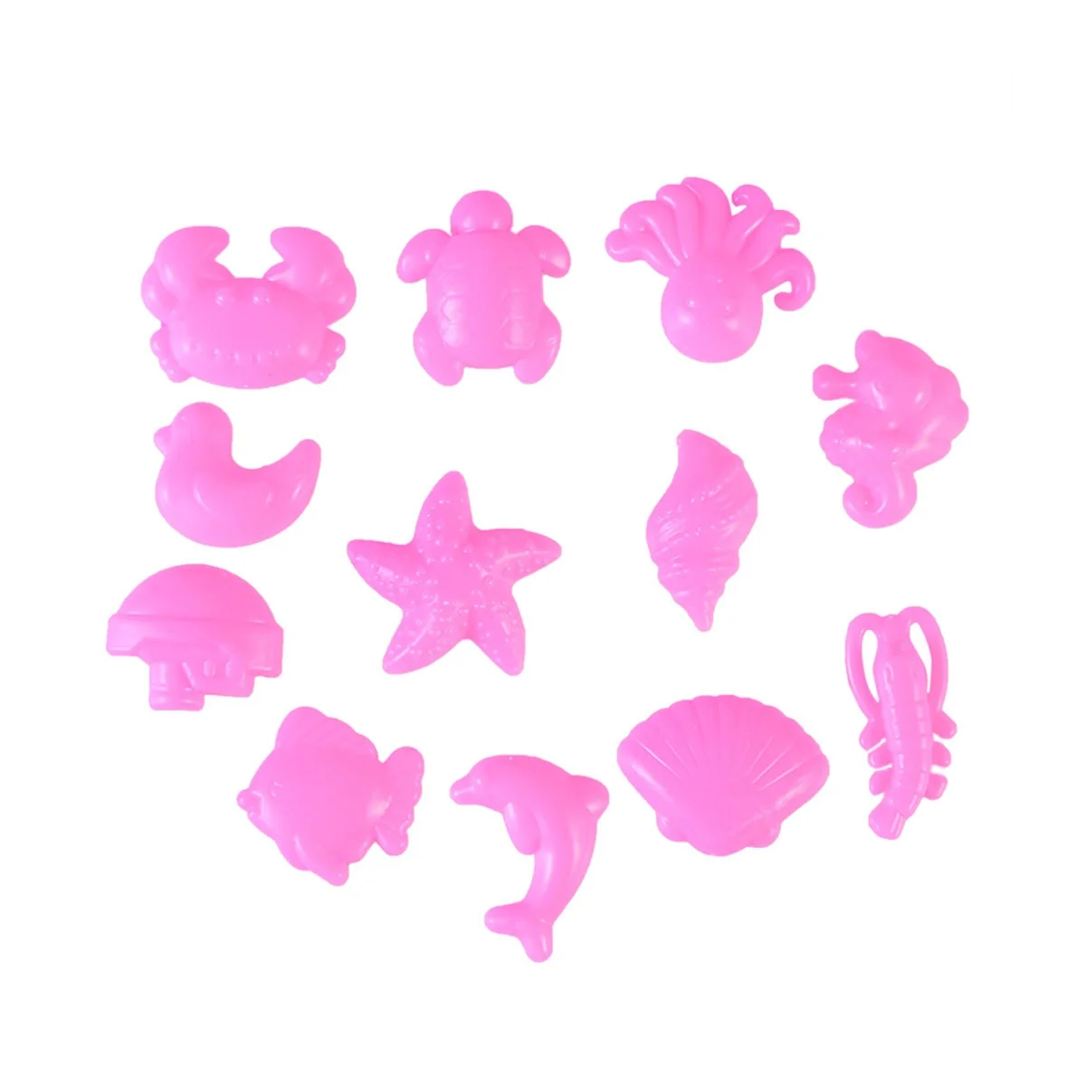 12 قطعة من قوالب رمل اللعب، أشكال مخلوق المحيط، مجموعة صينية رمل الشاطئ الإبداعية مثالية لتطوير المهارات المعرفية للأطفال #2