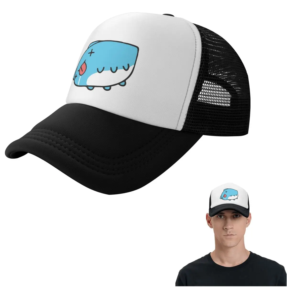 Comic Cat, Bug Cat Capoo Cap Casual Mesh Baseball Caps Adjustable Hat Hip Hop Summer Unisex Baseball Hats