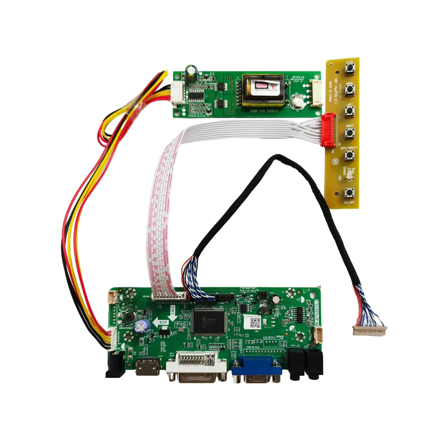 H/D Vga Dvi Input Control Board Lcd Laptop M.Nt68676 Lcd Driver Board for 12.1Inch 1024X768 NL10276BC24-13 Lcd Screen