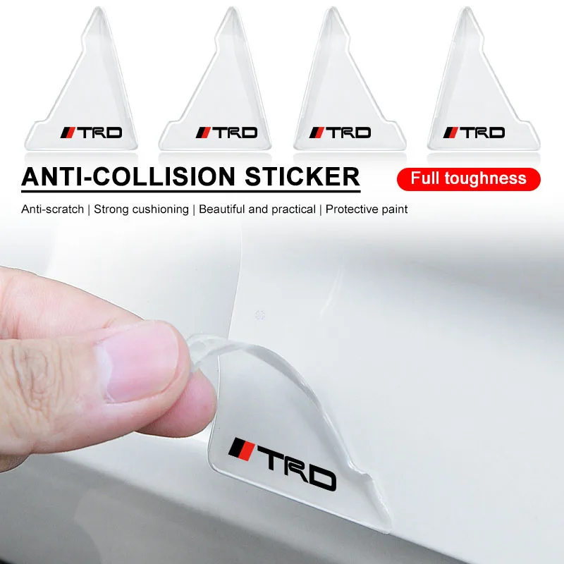 

2 шт. прозрачная угловая крышка двери автомобиля, защитная наклейка от царапин для Toyota Avalon Mirai Avensis Prado Hilux VVT-I 4WD Sw4