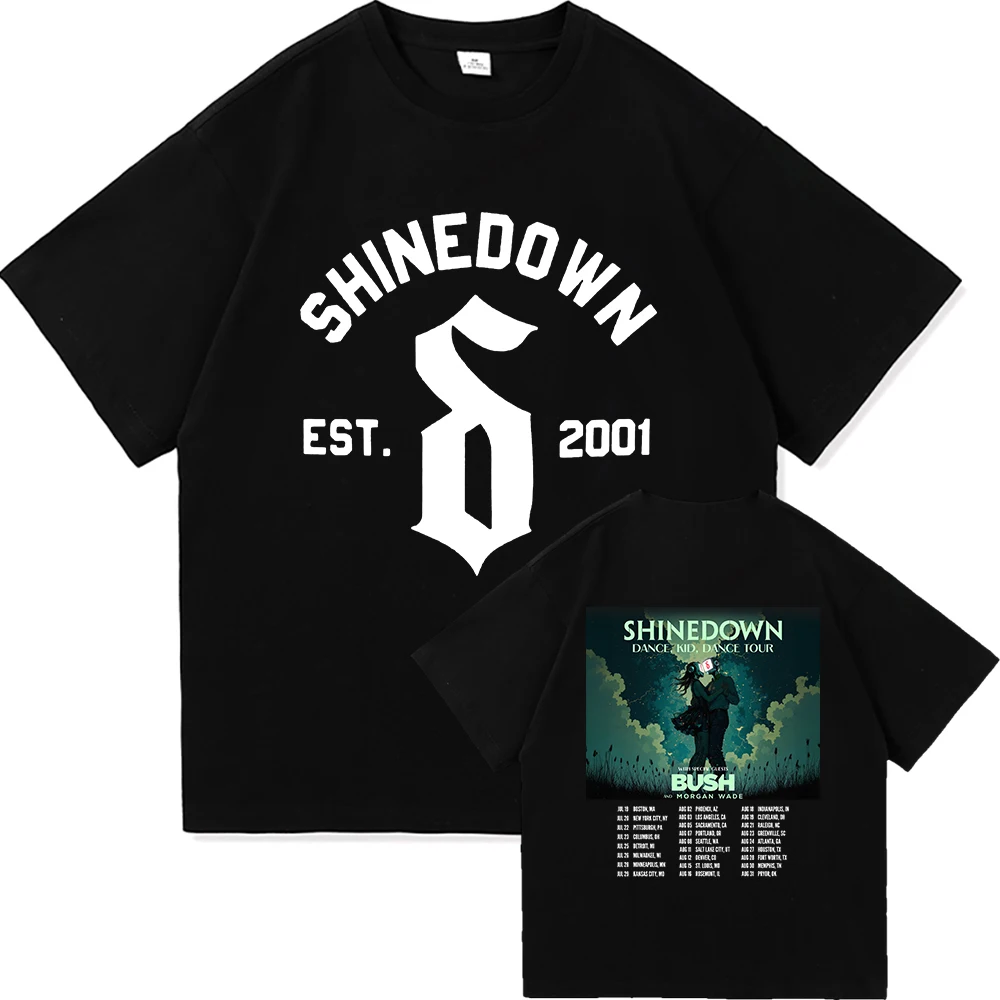 Футболка Shinedown Dance, Kid, Dance Tour 2025, мужская/женская одежда в стиле ретро, Harajuku, одежда высокого качества, хлопковые футболки, подарки на день