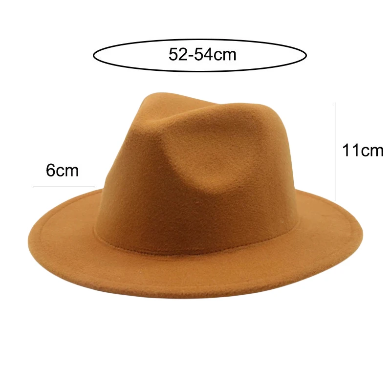 Kid Fe Hat Solid Children Jazz Hat Classic Wide brimmed Panama Top Hat Boys and Girls Imitation Woolen Wide brimmed Felt Hat