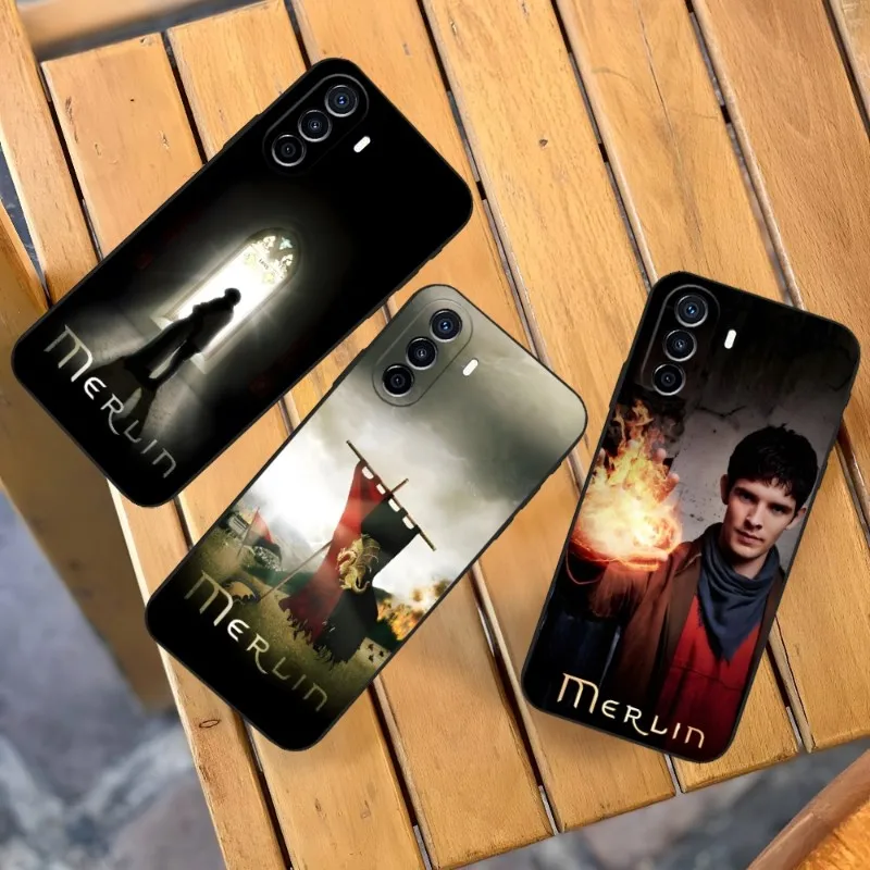 TV Series Merlin Phone Case For Huawei P30 P40 P50 Mate 50 40 30 NOVA 10 9 8 Pro Plus Black Soft Cover