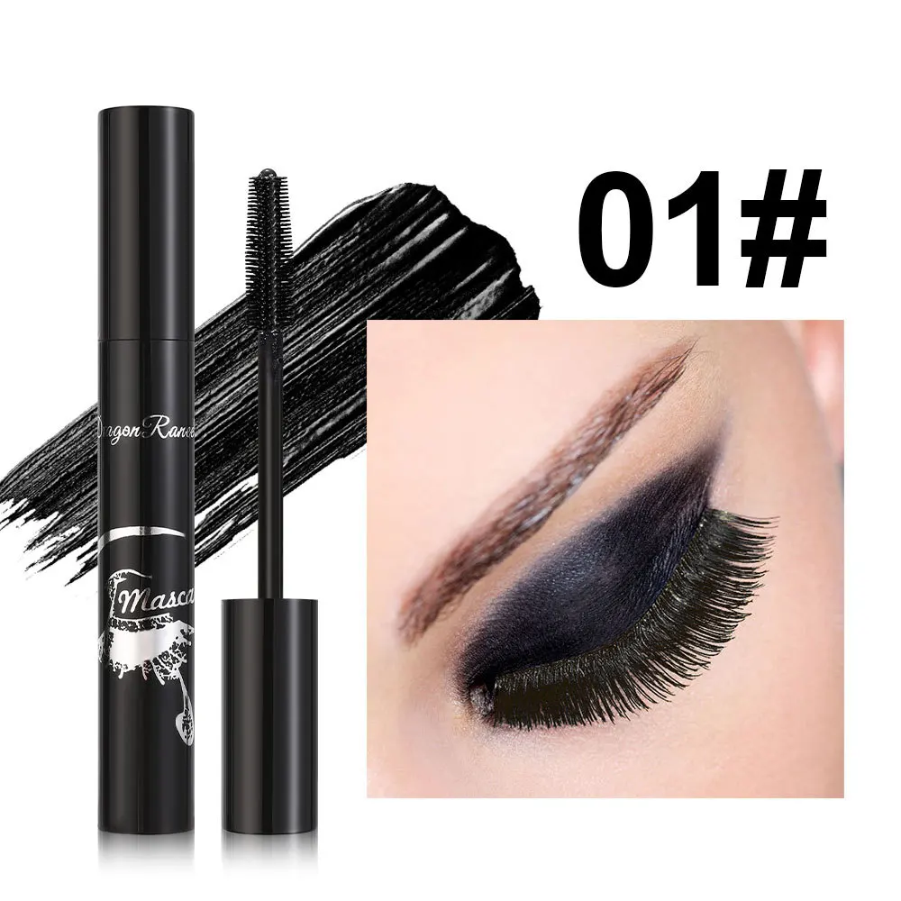 Mascara Ciglia Estensione Curling Rosa Viola Blu Bianco Mascara Senza sbavature Impermeabile Trucco duraturo ad asciugatura rapida