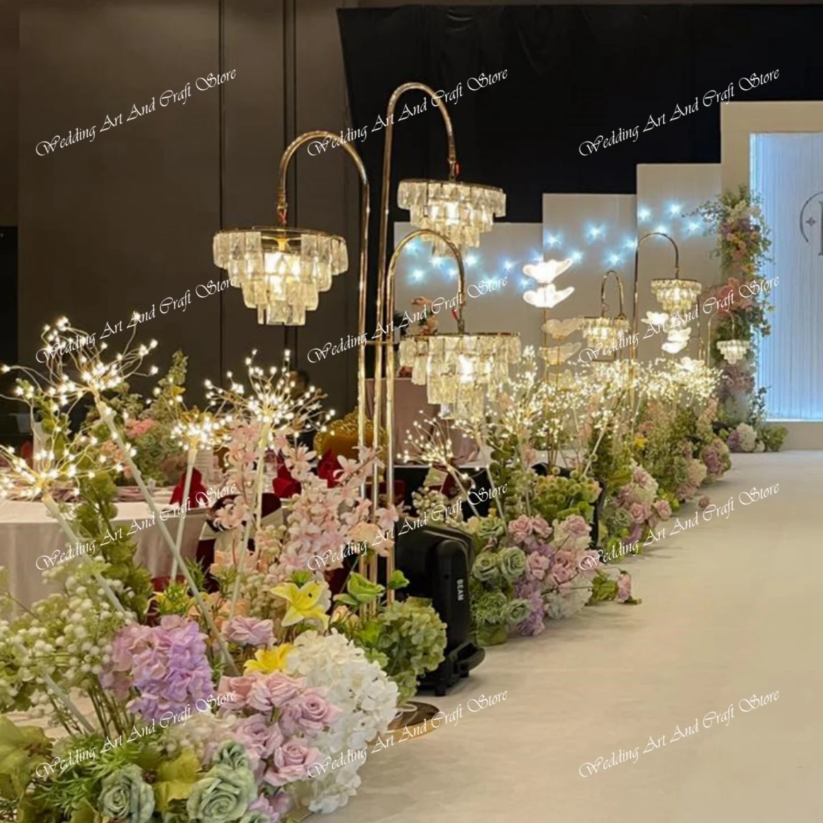 1pcs/4pcs) Elegant Crystal-Clear Acrylic Flower Stands as Wedding Centerpieces Decorative wedding light centerpieces road lead