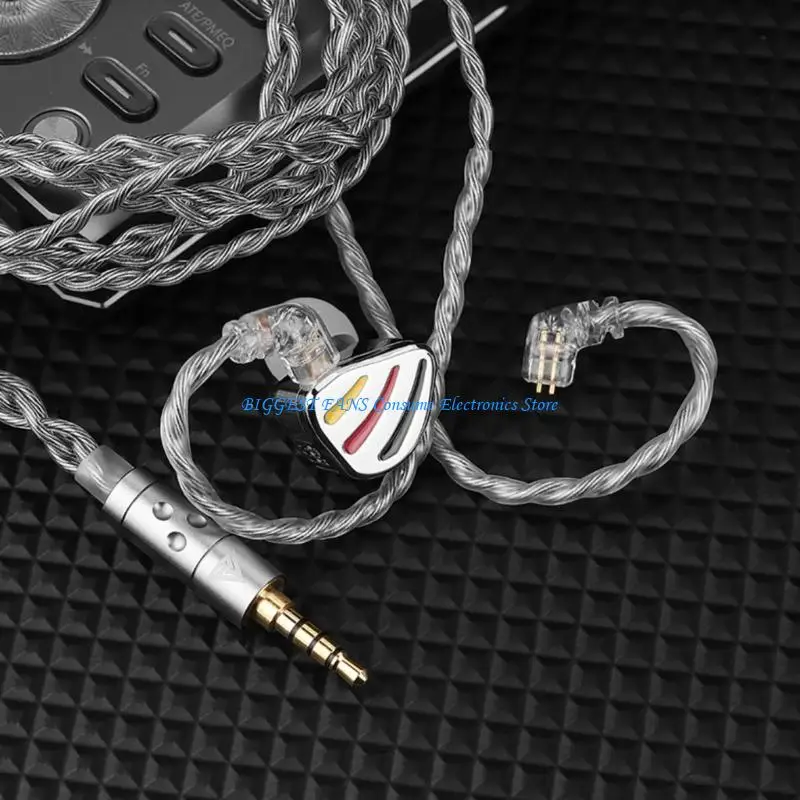

Premium 4Strand 336Core Silver Coated 3.5mm Headphone Replacement Cable Compatible for 2Pin In Ear Monitors Earphone