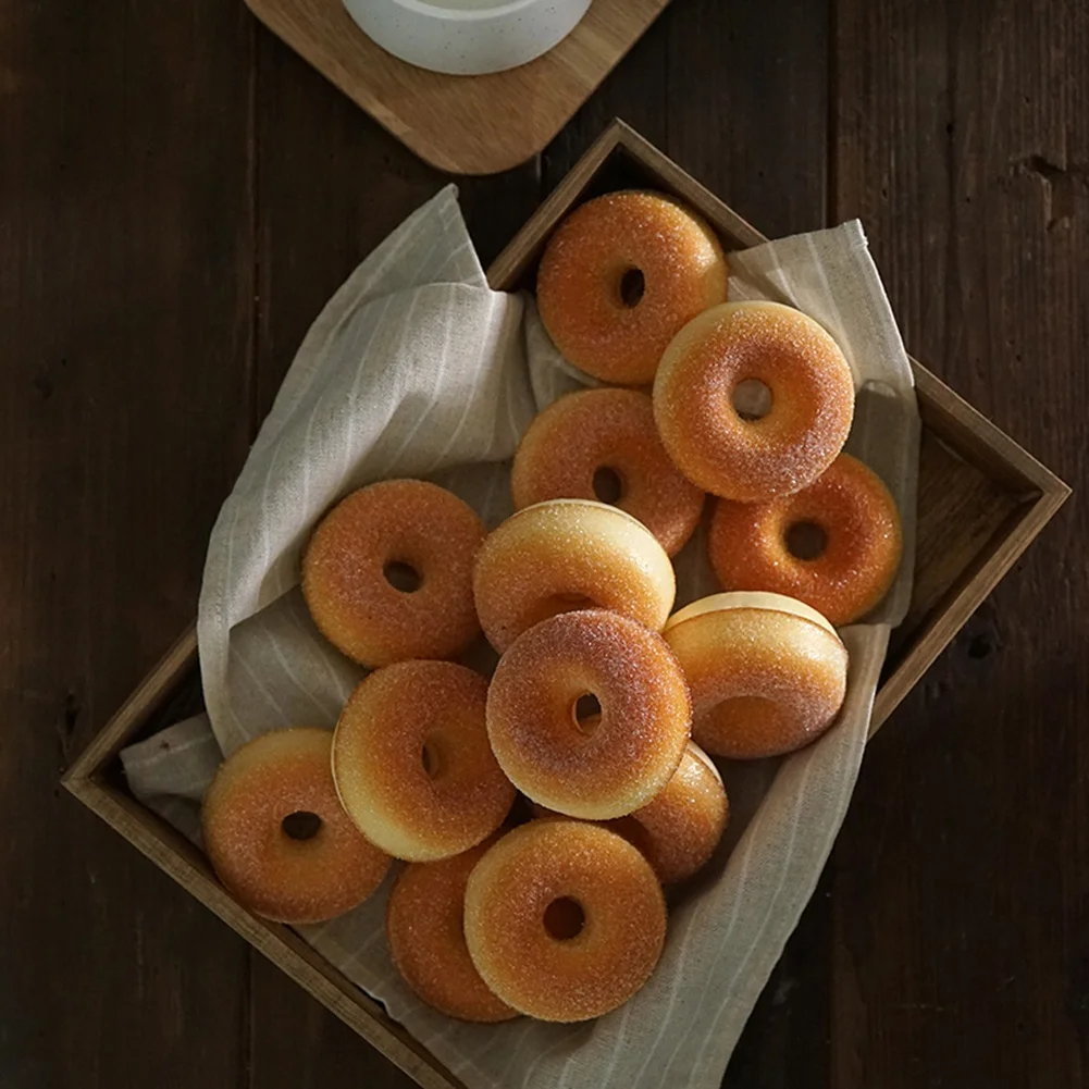 Juguetes de simulación de Donut para niños, accesorios de fotografía de comida de pan falso suave de cocina, modelo de fotografía