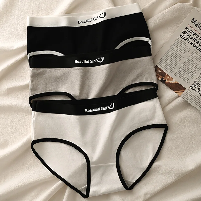 3 PCS/set Women's Cotton Soft Underwear Breathable Panties Comfortable Seamless Briefs