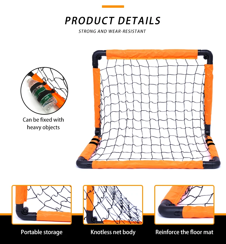 2025 portería de fútbol de plástico más popular PVC 60 * 45 cm portería de tamaño múltiple portero de fútbol pequeño