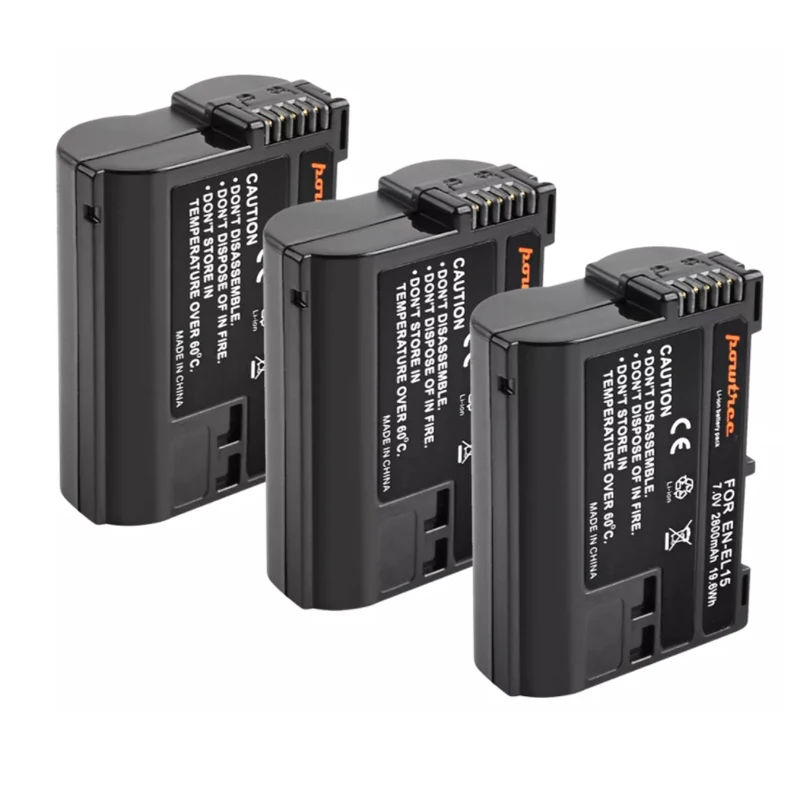 2000mAh EN-EL15 ENEL15 EN EL15 Camera Battery For Nikon DSLR D600 D610 D800 D800E D810 D850 D7000 D7100 D7200