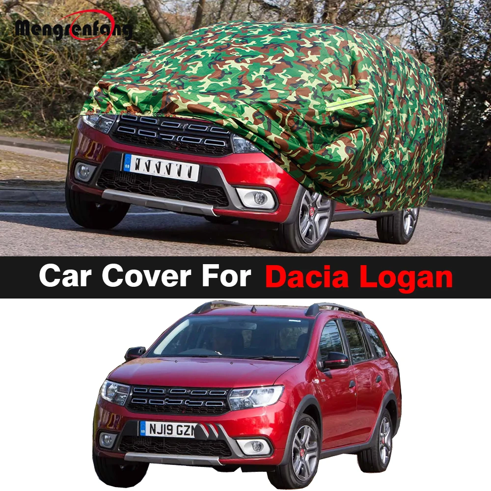 Camouflage Waterproof Car Cover Windproof Auto Anti-UV Sun Snow Rain Dust Protection Cover For Dacia Logan Sedan Wagon Pickup