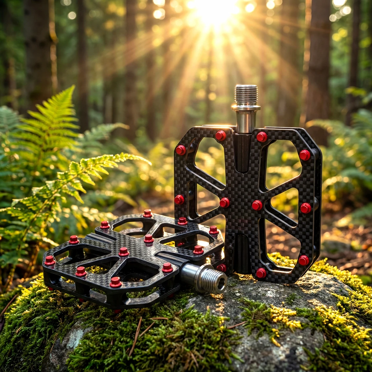 

Ультралегкие педали для горных велосипедов из карбона, 206 г/пара - NANLIO MT100, высококачественные плоские педали с 3 подшипниками для шоссейных и BMX-велосипедов