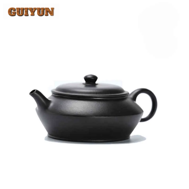 

180ml Aesthetic Yixing Purple Clay Teapots Handmade Black Man Shu Pot Raw Ore Dahongpao Mud Kettle With Strainer Zisha Tea Set