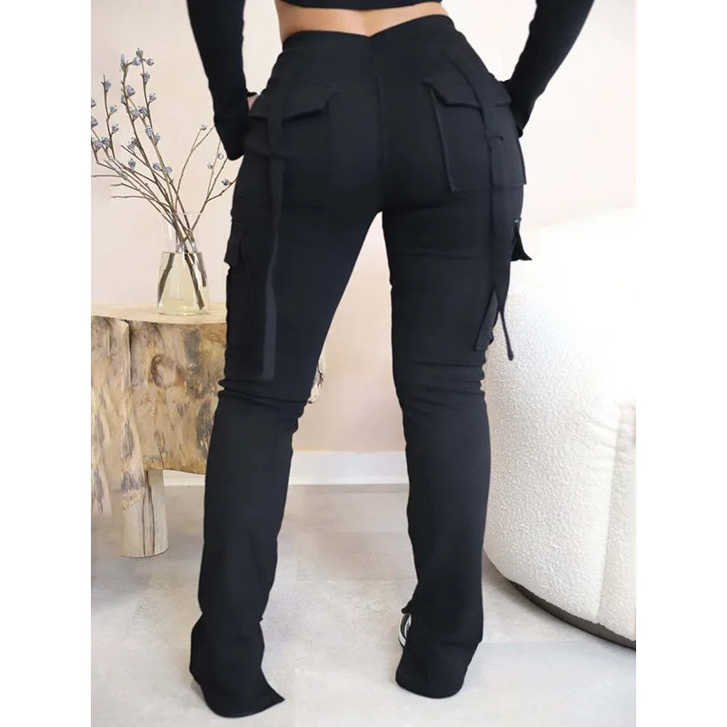 المرأة عارضة ملابس العمل السراويل فضفاضة واسعة الساق مستقيم قطع ربيع الخريف جديد Sle مريحة Faionable السيدات السراويل #5