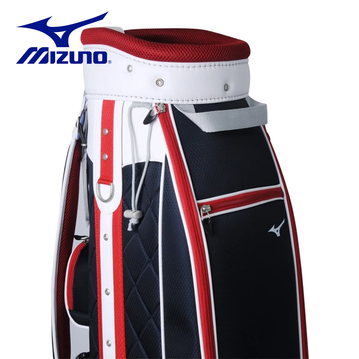 Mizuno Golf Cart Bag Women Lightweight Portable Travel Carry Case Synthetic Fiber Full Set Club Organizer Navy Accessories view 5