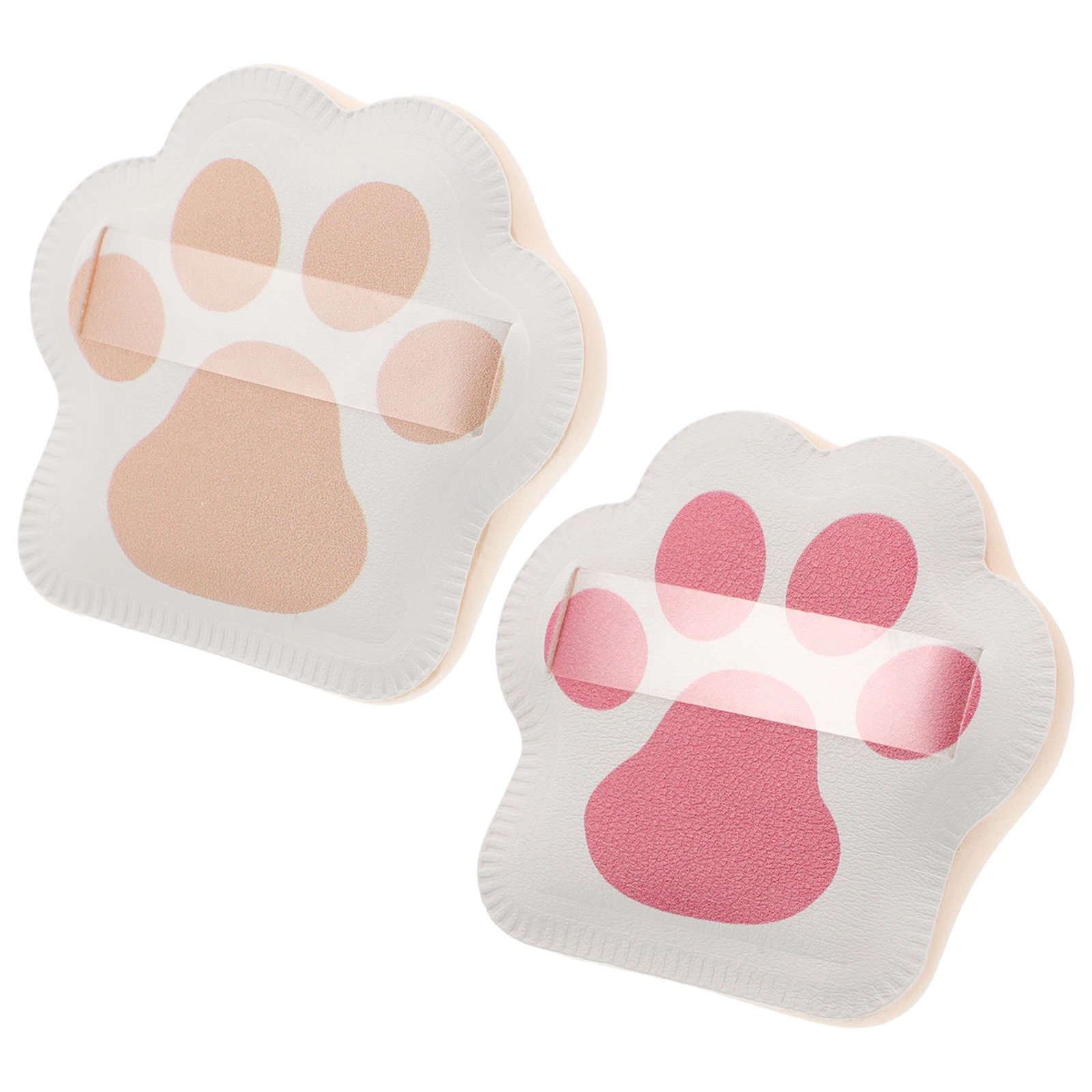 

2pcs Cat Claw Powder Puff Beauty Sponge Fine Texture Dual Use Loose Powder Makeup Foundation Mini Cushion Applicator Pad