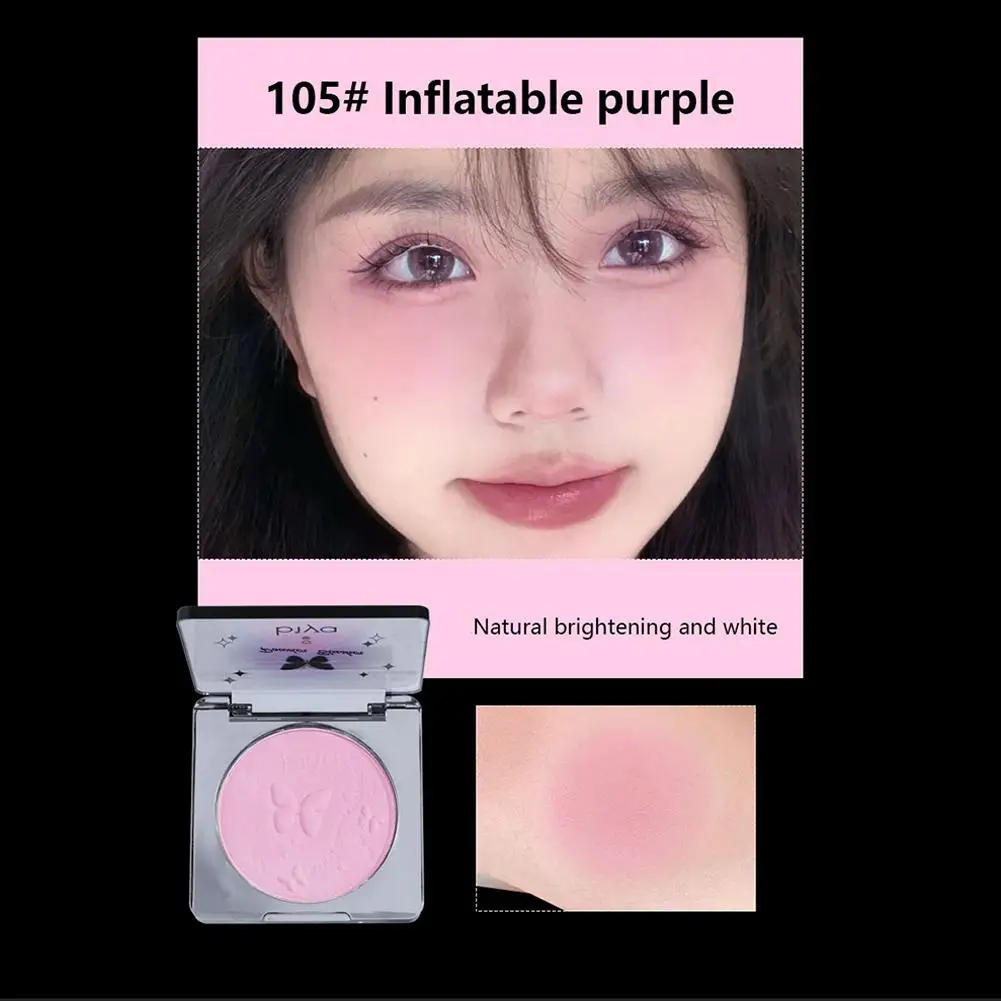 Single Color Blush Matte Natural Cheek Tint Waterproof Face Contouring Cosmetics Blush Powder Brighten Face Soft Female Makeup