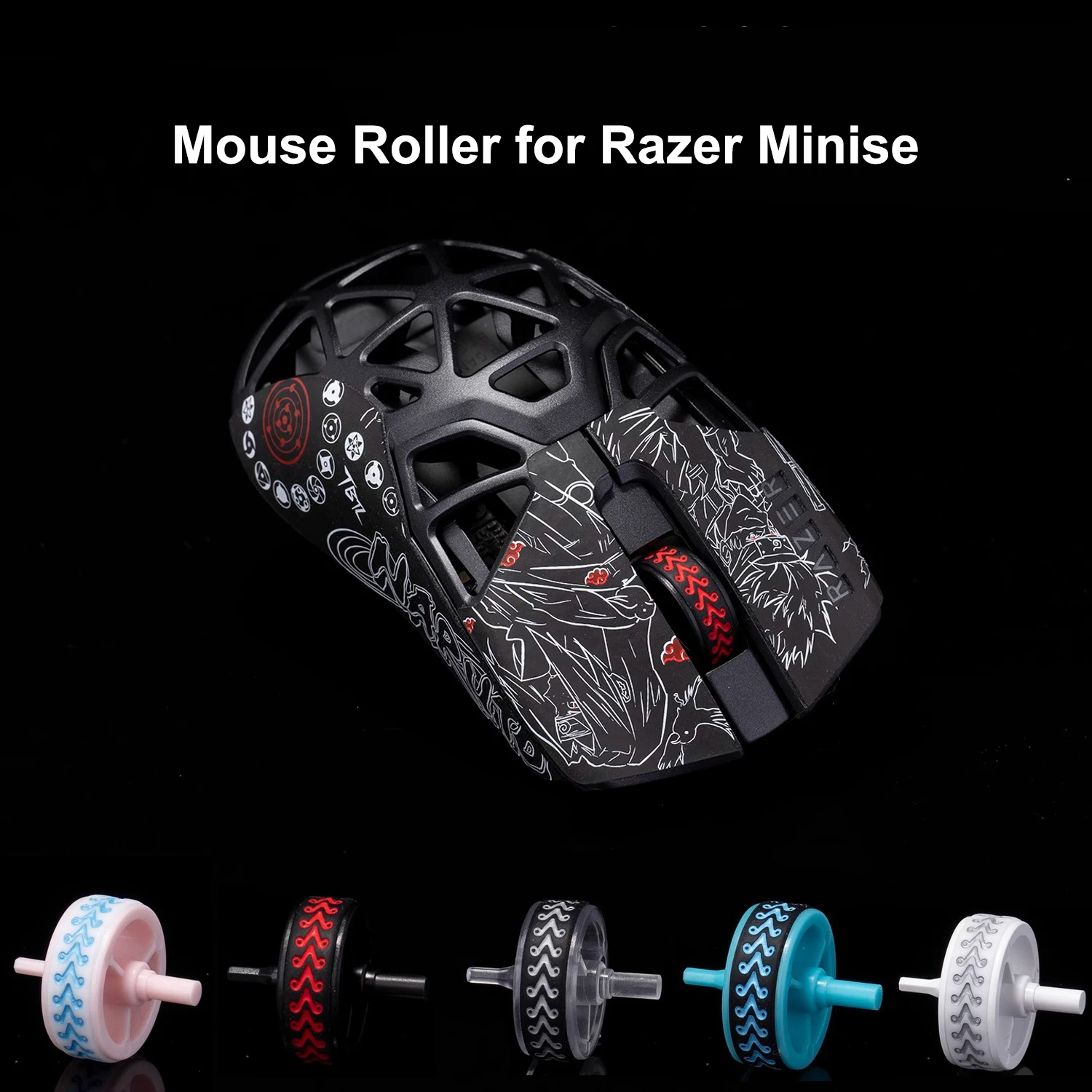 BTL Mouse Roller Rubber Ring For Minise Viper Signature Edition Replacement Scroll Wheel And Collar Set Pulley Mice Repair Tool