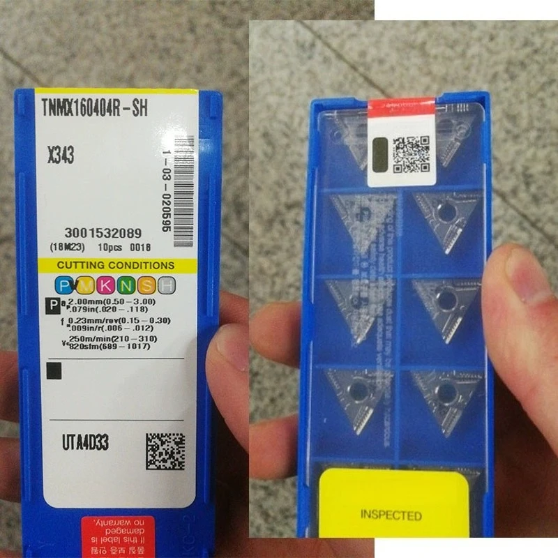 

100% Original Genuine Korean CNC Inserts TNMX160404L TNMX160404R TNMX160404R-X416 TNMX160404L-SH SH X416 X343 SR NC3225