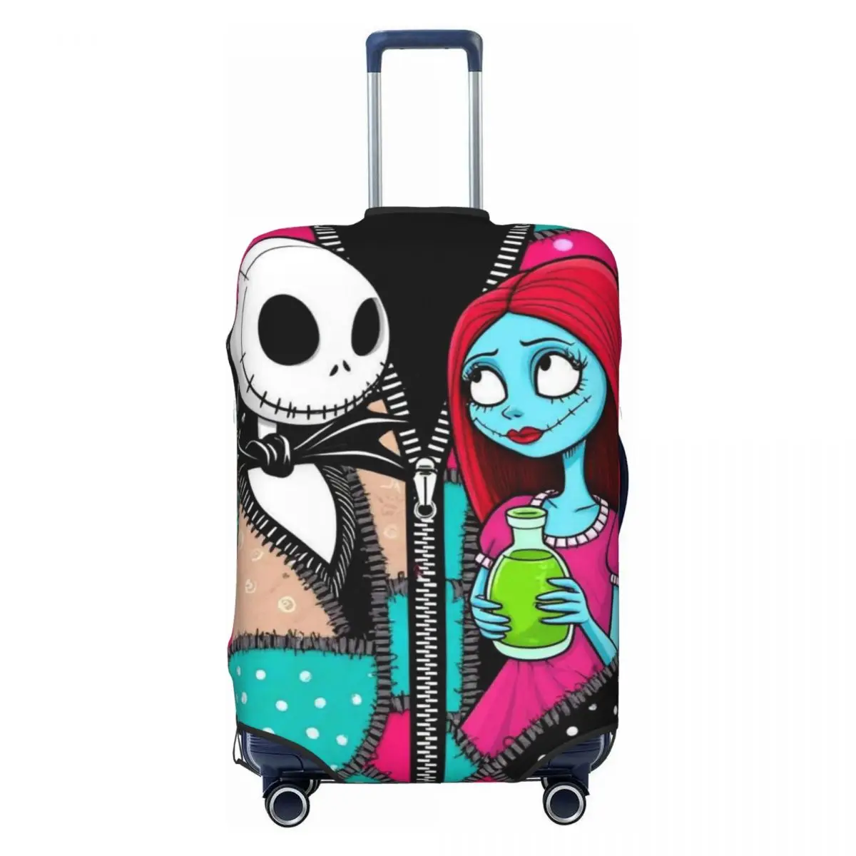 

Custom Custom Jack S-Skellingtones Luggage Cover Protector Elastic Nightmare Before Christmas Travel Suitcase Covers