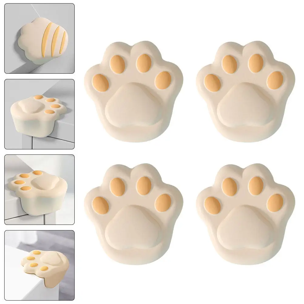 

4 шт. Защитные уголки для мебели от царапин, дизайн «Кошачья лапка», безопасные защитные уголки для дома, бамперы для безопасности детей и младенцев