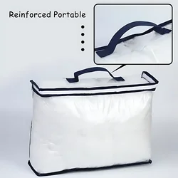 1-8Pcs Quilt Pillow Storage Bags Moving Bedding Packing Bags Transparent PVC Storage Bags Blanket Packing Bags Pillowcase Bags