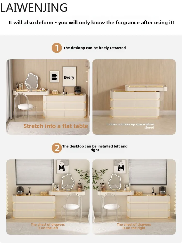 

MJY минималистичный многофункциональный выдвижной туалетный столик для спальни, встроенный туалетный столик