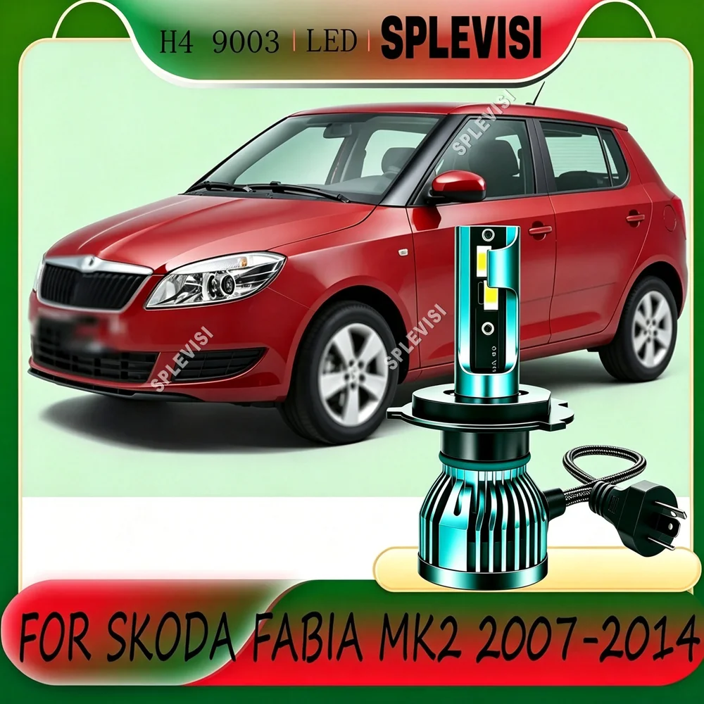 Improve Safe Nighttime Travel H4 9003 LED Headlight Bulbs Kit High/Low 12v For Skoda fabia MK2 2007 2008 2009 2010 2011-2014