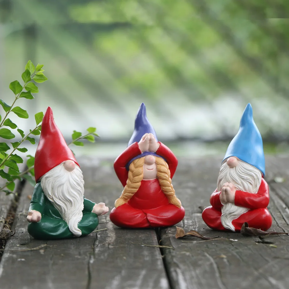 

1 pc Whimsical Yoga Dwarf Garden Gnomes -Art Deco, Fairy-Themed Outdoor Statues, Perfect for Yard Celebrations & Decor, Yard Gar