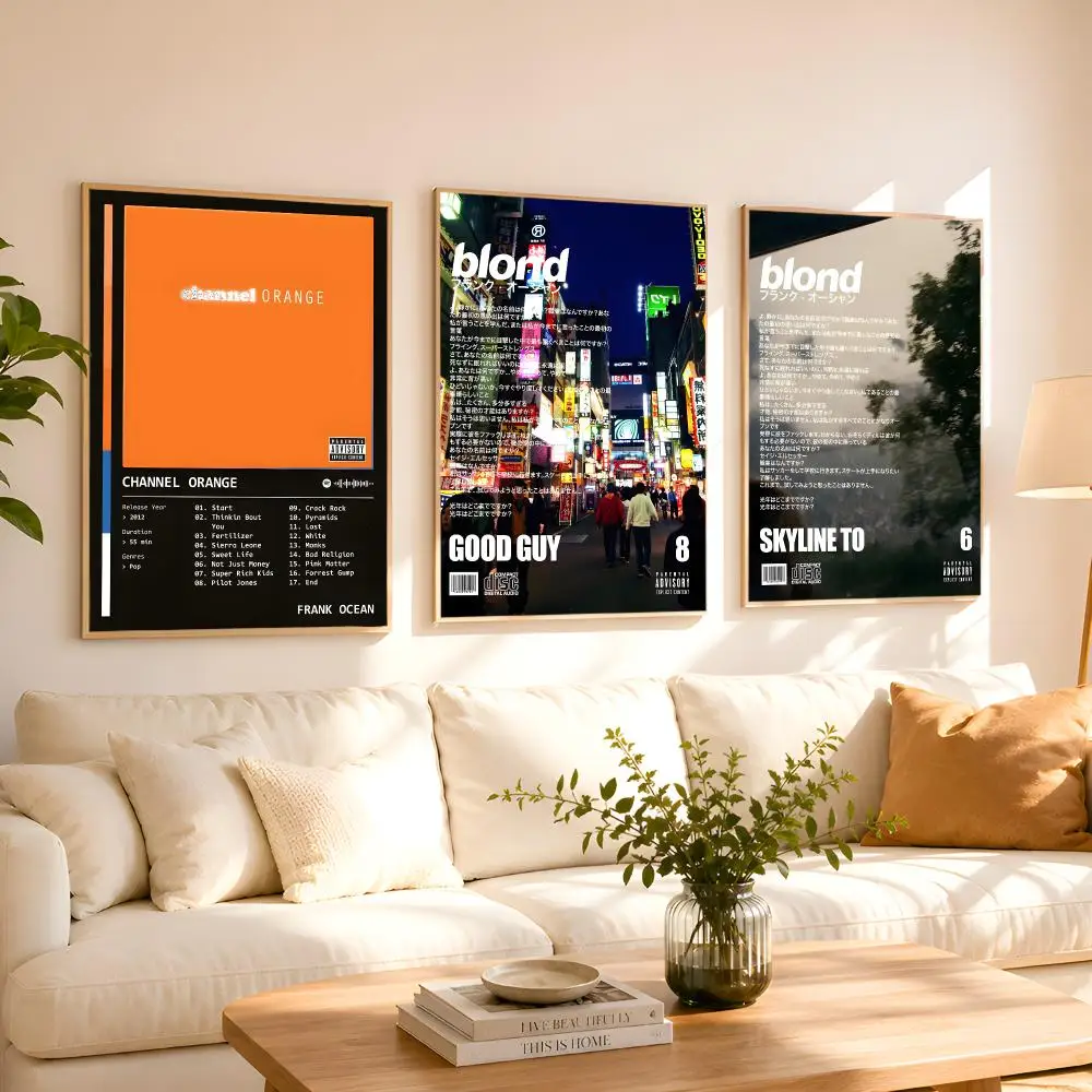F-Frank Ocean Blond Album Poster 1PC HD Matte Peel And Stick Wall Decor For Bedroom Living Room Dorm Office