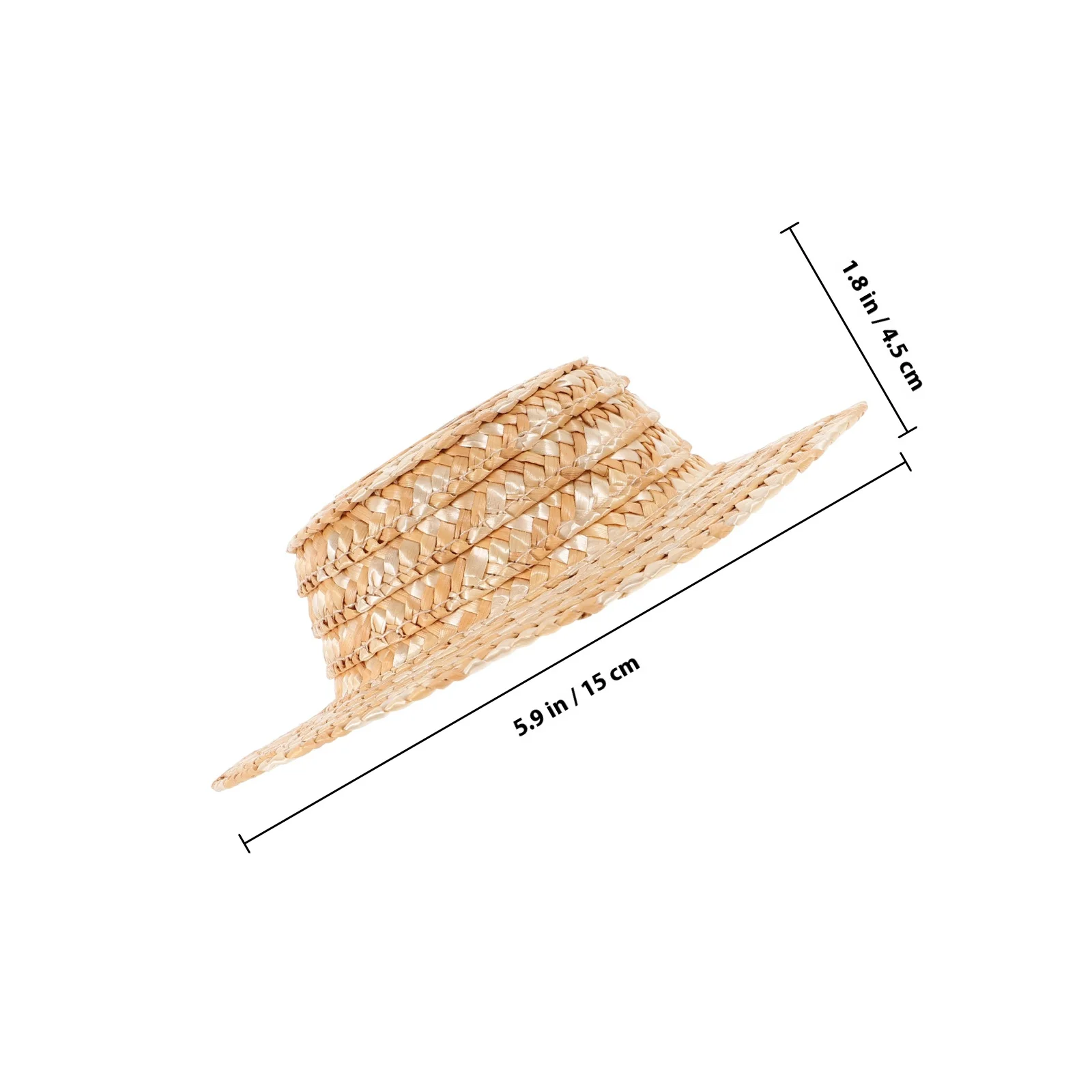 Mini Strohoed Geweven Tarwestro DIY Craft Decor voor Poppenhuis Home Micro Landschap Ornament Foto Prop Accessoire