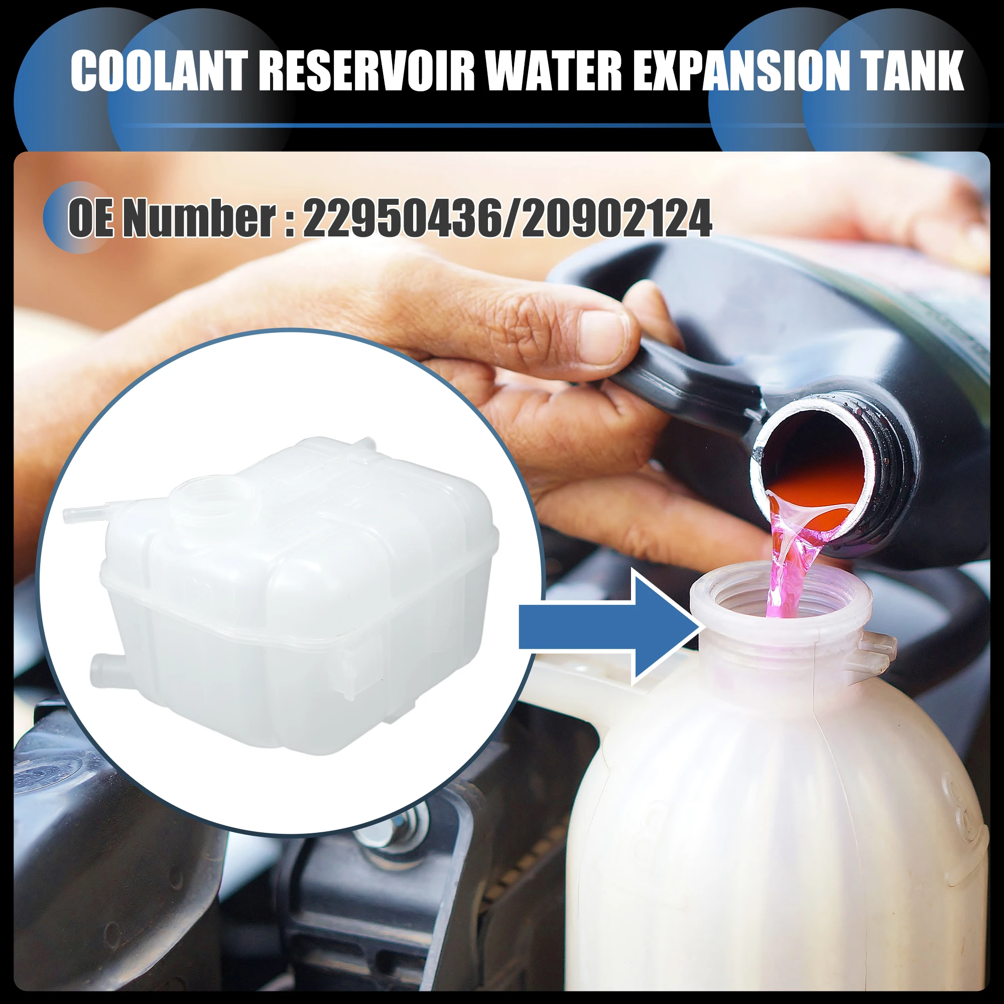 

UXCELL Coolant Reservoir Water Expansion Tank Engine Coolant Recovery Overflow Bottle No.22950436 for Cadillac SRX 2010-2016