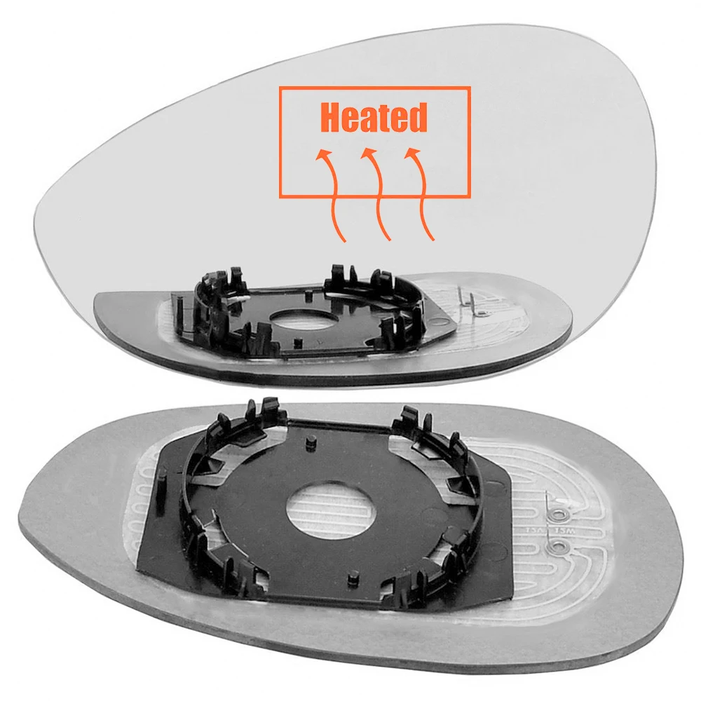 1 زوج سيارة الجناح مرآة ساخنة الزجاج زوج لشركة فيات 500 500c 2007-2023 اليسار اليد اليمنى الباب الجانب مرآة الرؤية الخلفية اكسسوارات السيارات
