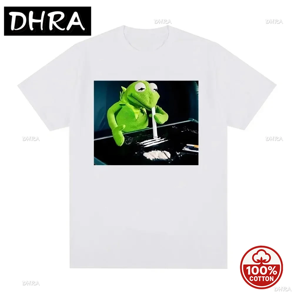 

Frog Graphic T-shirt Fun T-shirt Retro meme gift Comfortable men's short sleeved T-shirt Vintage Printing Slim Casual T-shirts