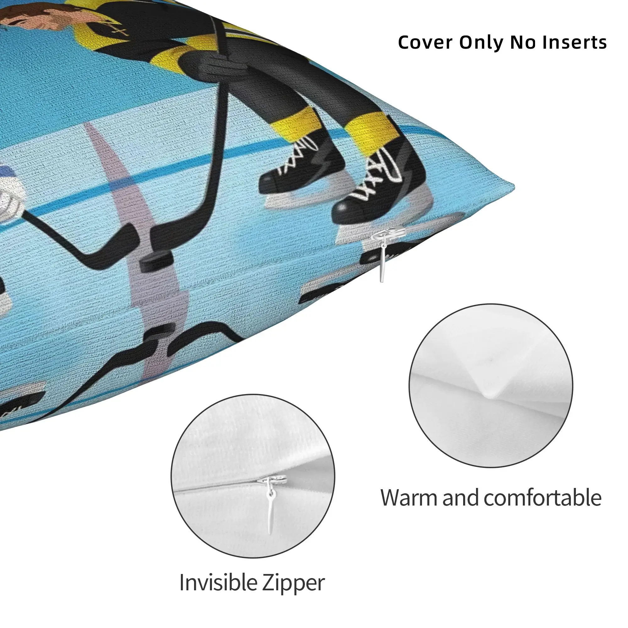 Heated Rivalry Square Pillowcases Polyester Bed Car Hockey Game Cushion Cover Funny Home Decoration Pillowcase 40*40