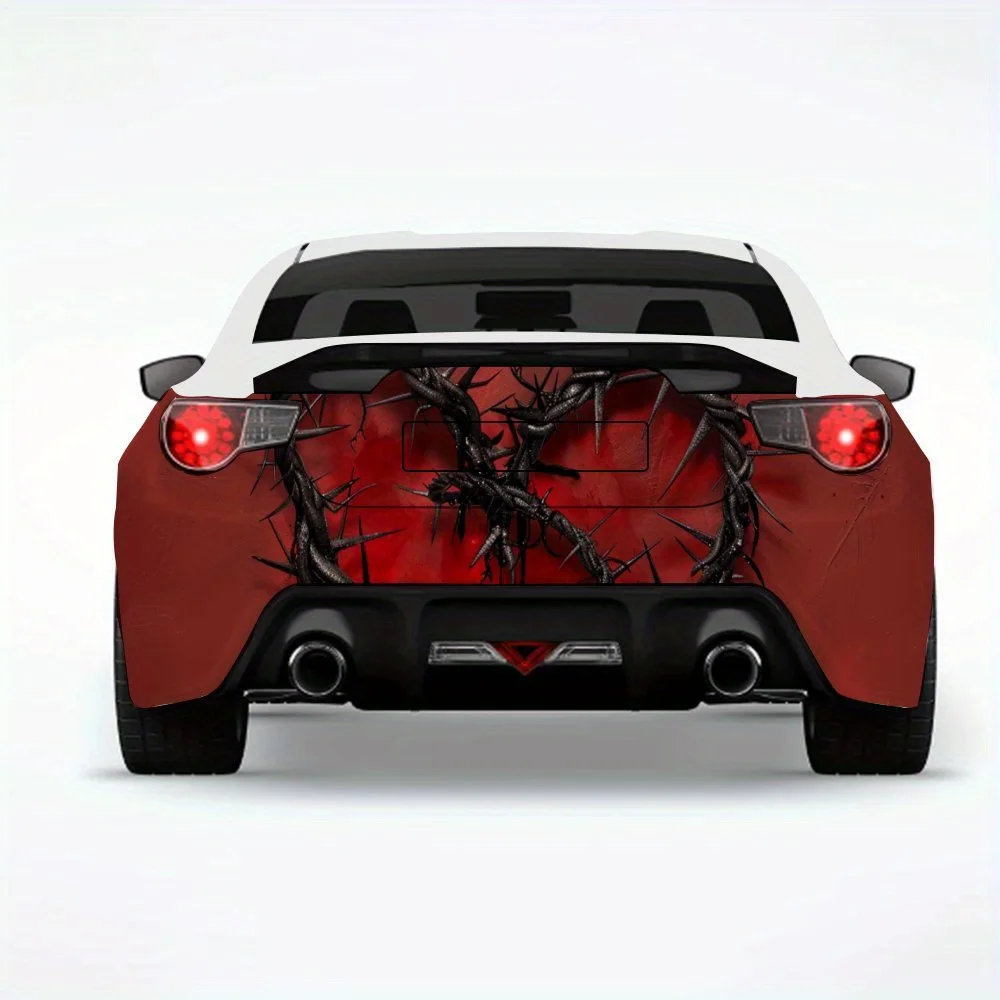 

Thorn Heart Dark Art Car Sticker,Automotive Car Vinyl Wraps for Decoration and Protection - Waterproof Self - Adhesive Vinyl Dec