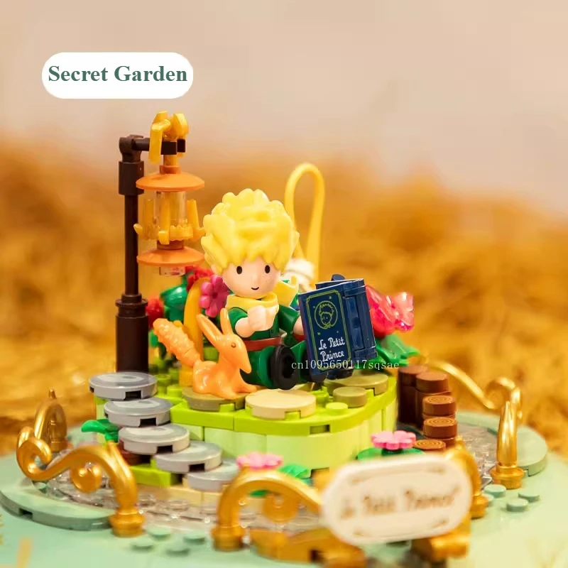 

Little Prince Building Blocks Co Branded Series Hourglass Assembly Model Collection Ornament Toy Cartoon Valentine's Day Gift