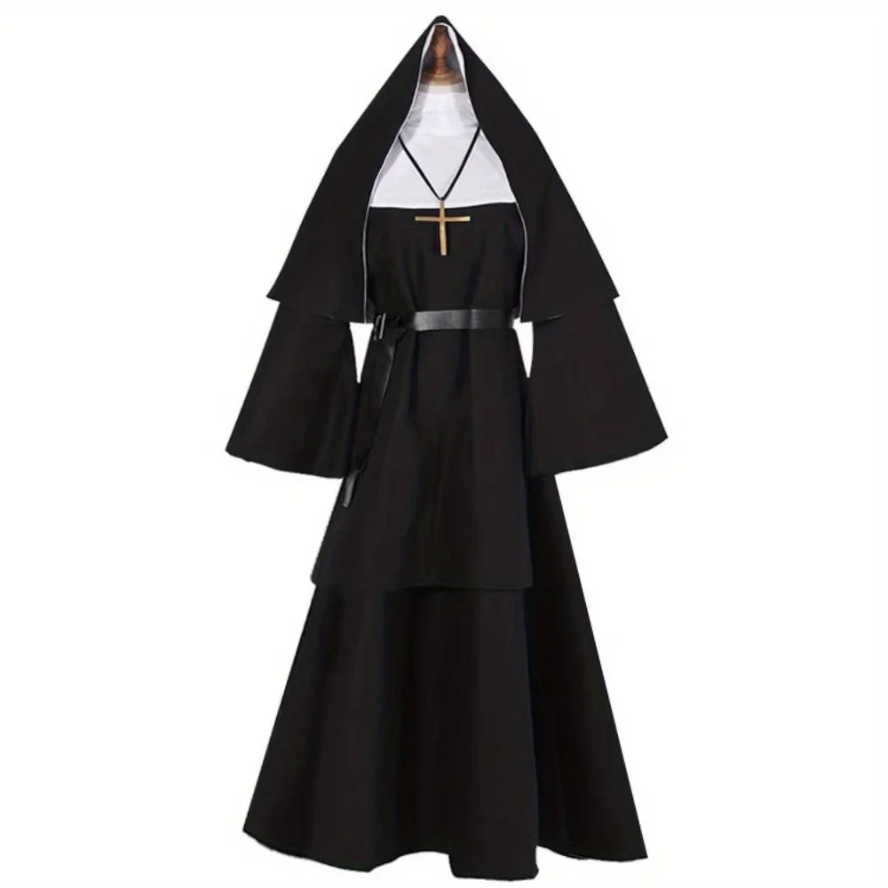 

Halloween Nun Cosplay Costume | Scary Nun Outfit & Priest Cosplay Clothes