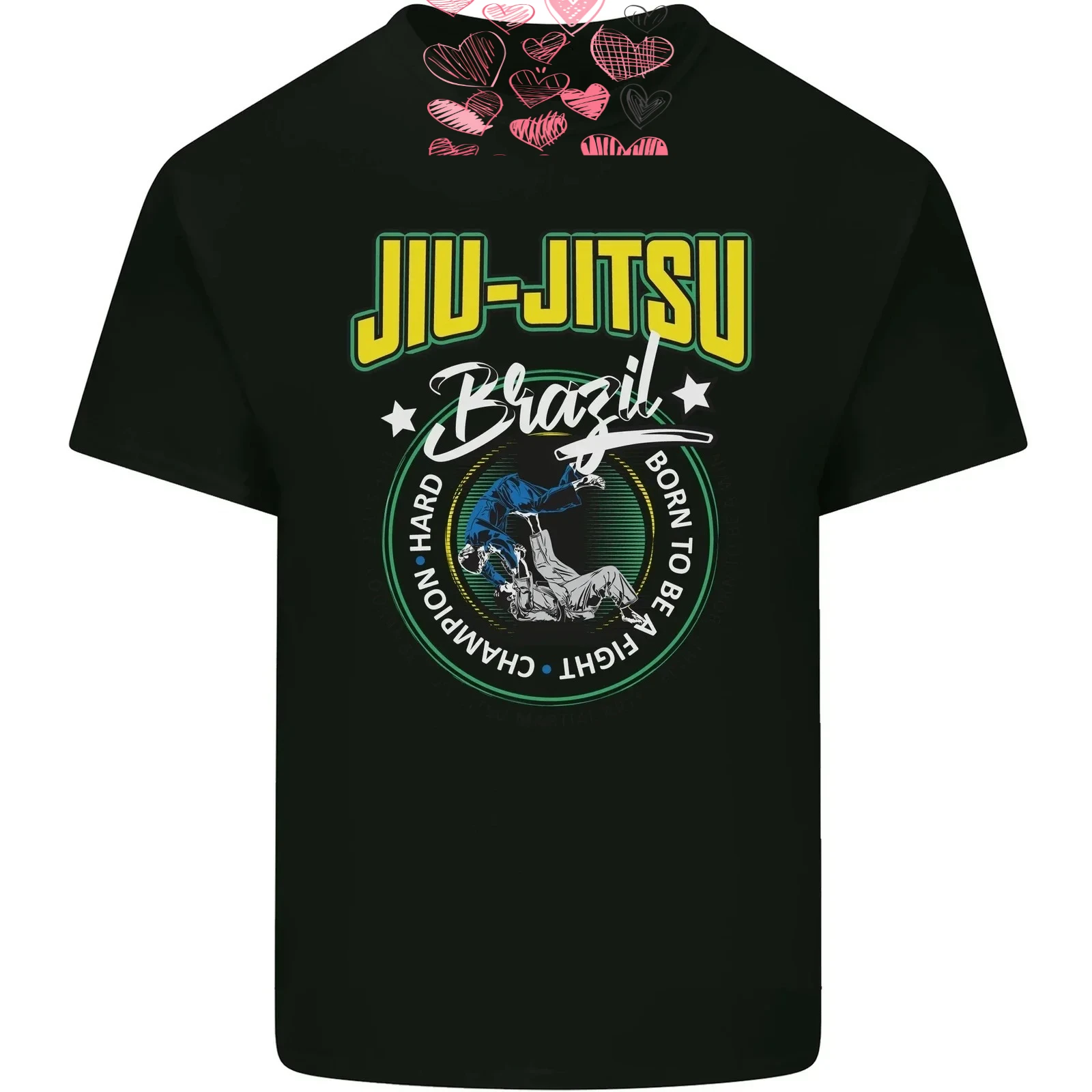

Jiu Jitsu Brazilian MMA Mixed Martial Arts Mens Cotton T-Shirt Tee Top Men's 100% Cotton Casual T-shirts Loose Top Size S-3XL