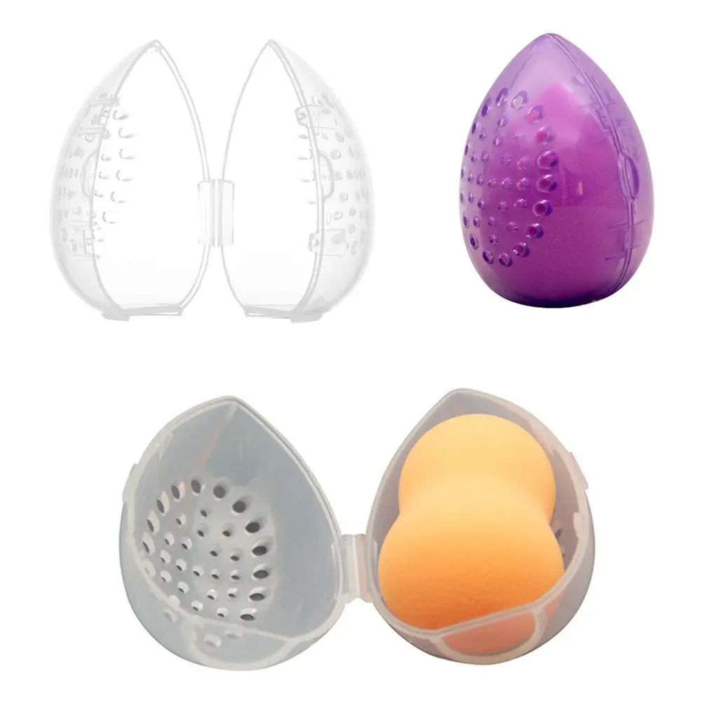 Pudełko w kształcie jajka, odporne na pleśń, etui do przechowywania akcesoriów do makijażu, stojak do suszenia gąbeczek do makijażu, puder, puszki do makijażu.