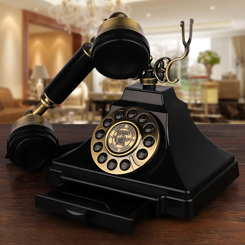 Retro Wired Fixed Telephones Classic Rotary Dial Old Vintage Landline Phone for Home Novelty Antique Art HOUSE Telefon